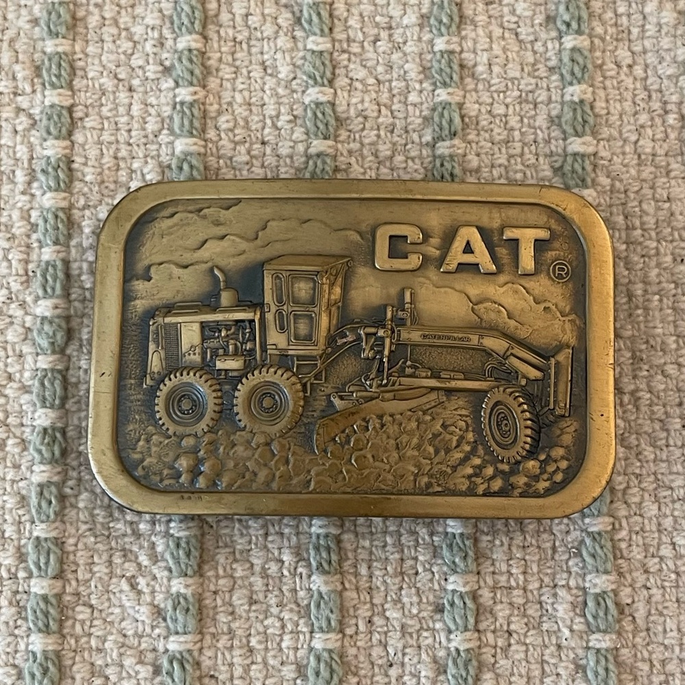 Kids - CAT Belt Buckle - Caterpillar - Road Grader